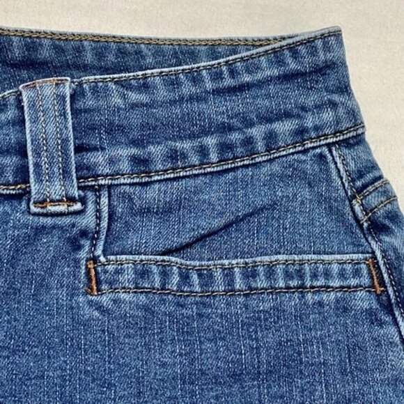 Lee Natural Bootcut Jeans Women’s 14 Blue Mid Rise Flap Pockets Stretch Denim - Picture 9 of 13